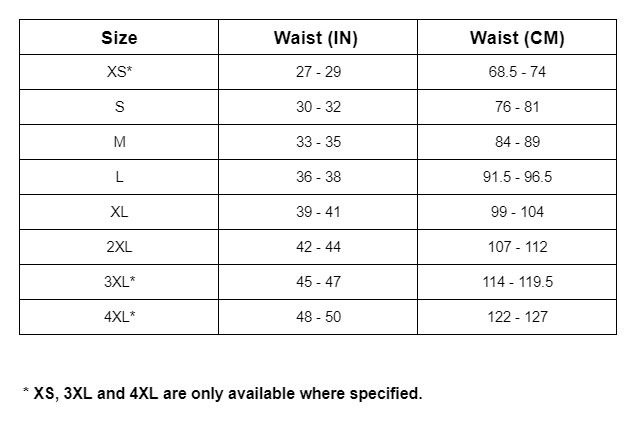Size Guide – Vee Underwear